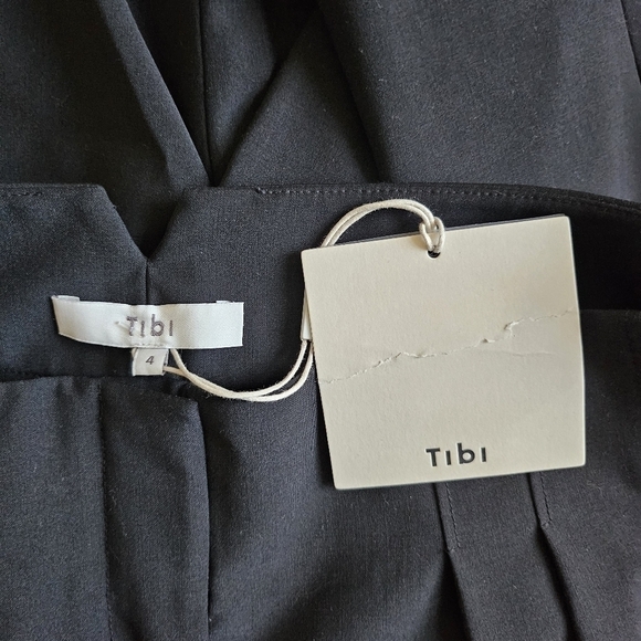 New Tibi Tropical Wool Blend Yasmeen High Waisted Black Trouser Pants NWT Size 4 - Picture 14 of 16